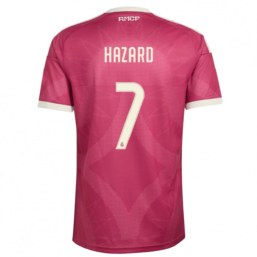 Danxen Barn Eden Hazard #7 Ljus Violettröd Vit Tredjesatsen Matchtröjor 2026/27 Tröjor T-Tröja
