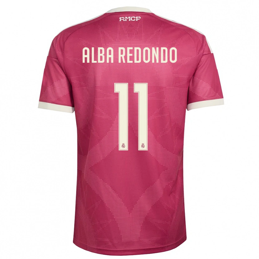 Danxen Barn Alba Redondo #11 Ljus Violettröd Vit Tredjesatsen Matchtröjor 2026/27 Tröjor T-Tröja