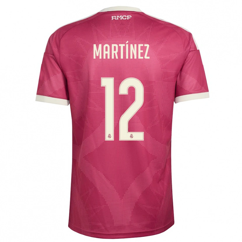 Danxen Barn Rubén Martínez #12 Ljus Violettröd Vit Tredjesatsen Matchtröjor 2026/27 Tröjor T-Tröja