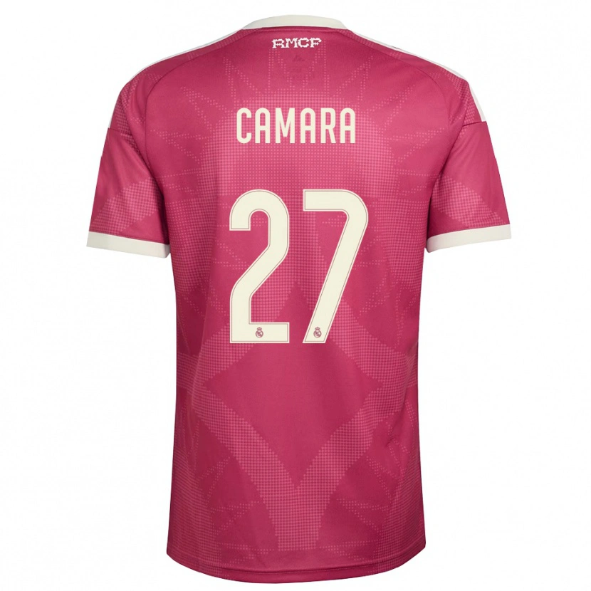 Danxen Barn Kalifa Camara #27 Ljus Violettröd Vit Tredjesatsen Matchtröjor 2026/27 Tröjor T-Tröja