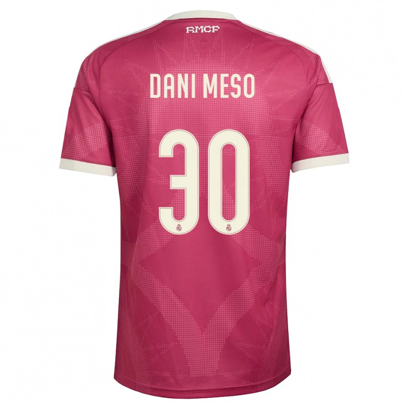 Danxen Barn Daniel Mesonero #30 Ljus Violettröd Vit Tredjesatsen Matchtröjor 2026/27 Tröjor T-Tröja