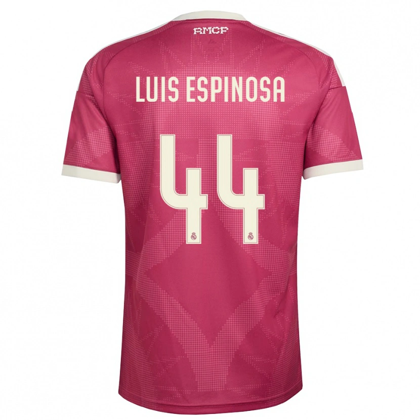 Danxen Barn José Luis Espinosa #44 Ljus Violettröd Vit Tredjesatsen Matchtröjor 2026/27 Tröjor T-Tröja