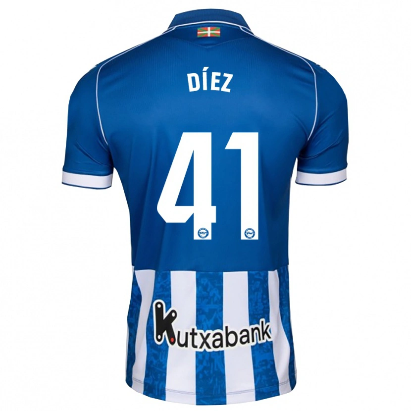 Danxen Män Victor Díez #41 Blå Vit Svart Hemmatröja Matchtröjor 2026/27 Tröjor T-Tröja