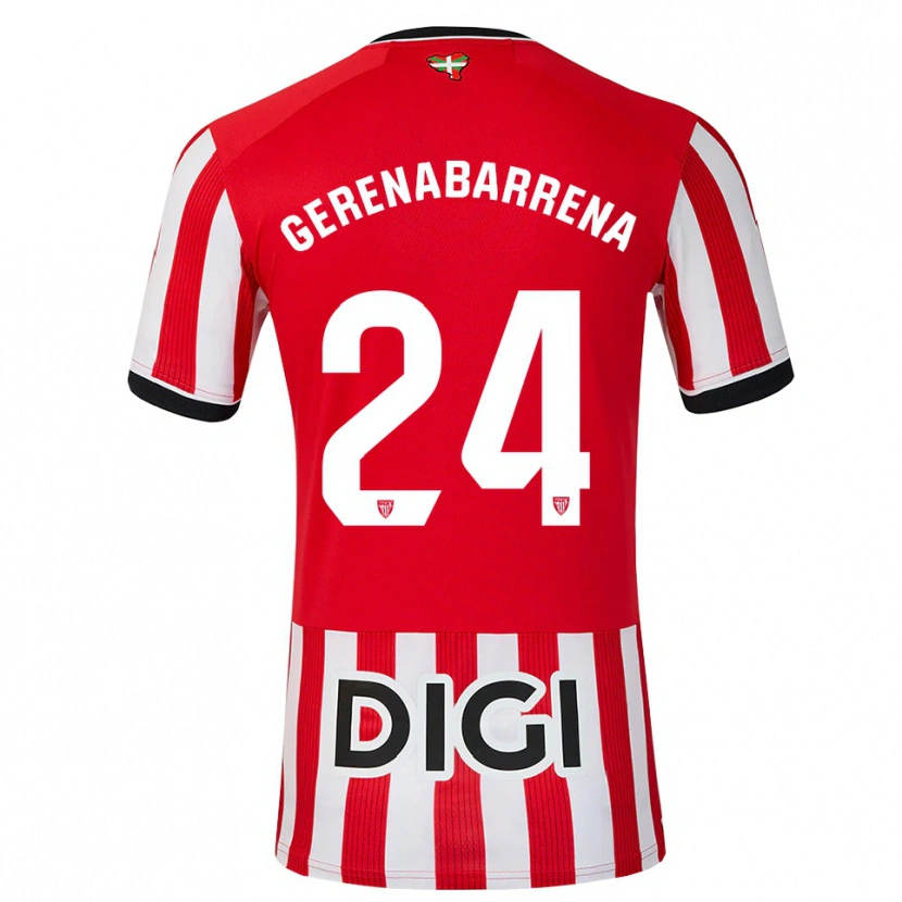 Danxen Män Beñat Gerenabarrena #24 Röd Svart Vit Hemmatröja Matchtröjor 2026/27 Tröjor T-Tröja
