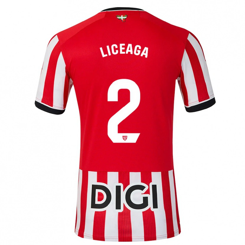 Danxen Män Urko Liceaga #2 Röd Svart Vit Hemmatröja Matchtröjor 2026/27 Tröjor T-Tröja