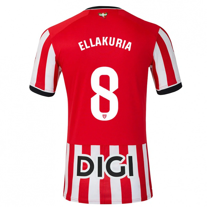 Danxen Män Eneko Ellakuria #8 Röd Svart Vit Hemmatröja Matchtröjor 2026/27 Tröjor T-Tröja