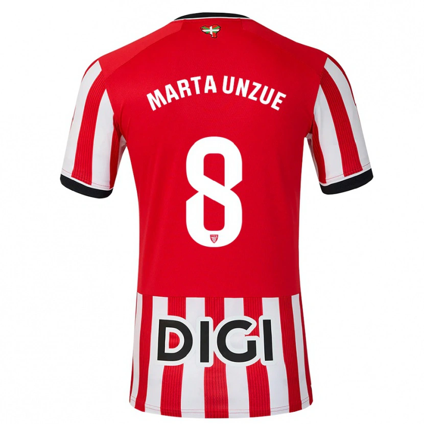 Danxen Män Marta Unzué Urdániz #8 Röd Svart Vit Hemmatröja Matchtröjor 2026/27 Tröjor T-Tröja