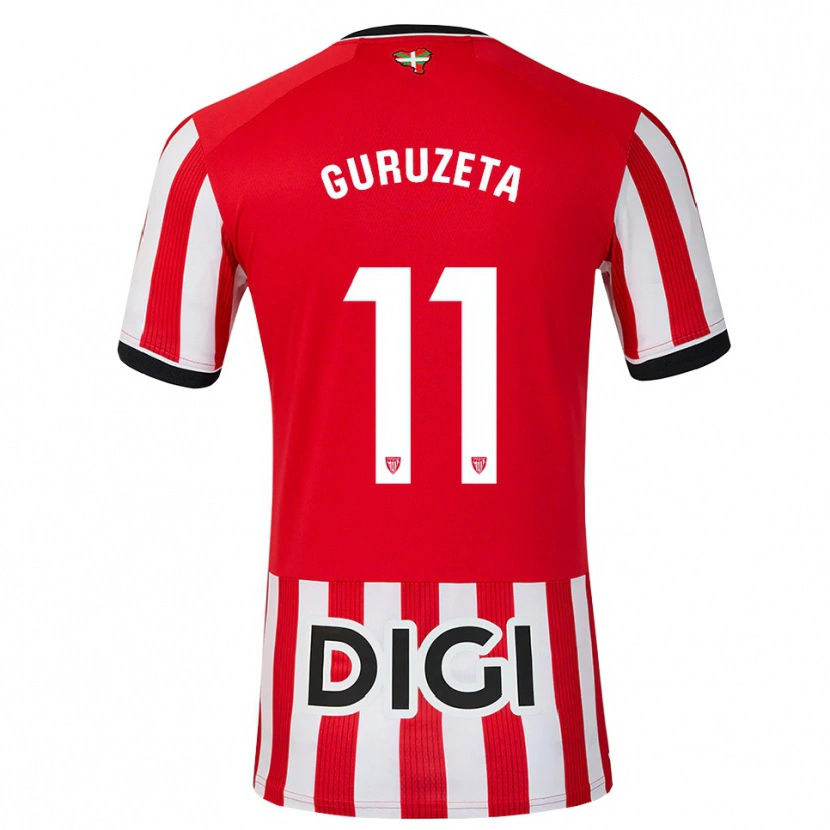 Danxen Män Gorka Guruzeta #11 Röd Svart Vit Hemmatröja Matchtröjor 2026/27 Tröjor T-Tröja