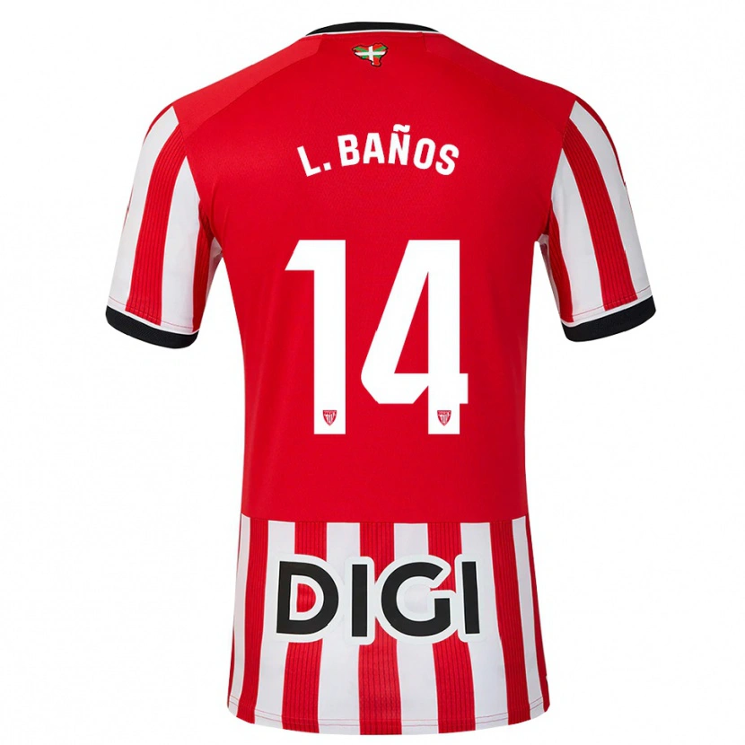 Danxen Män Leire Baños Indakoetxea #14 Röd Svart Vit Hemmatröja Matchtröjor 2026/27 Tröjor T-Tröja