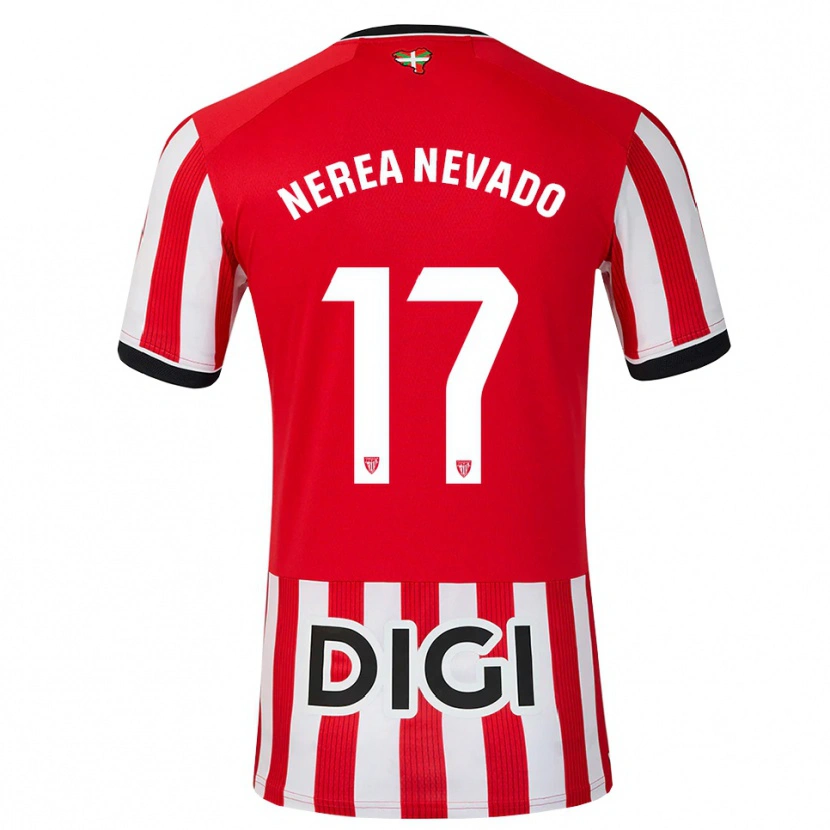 Danxen Män Nerea Nevado Gómez #17 Röd Svart Vit Hemmatröja Matchtröjor 2026/27 Tröjor T-Tröja