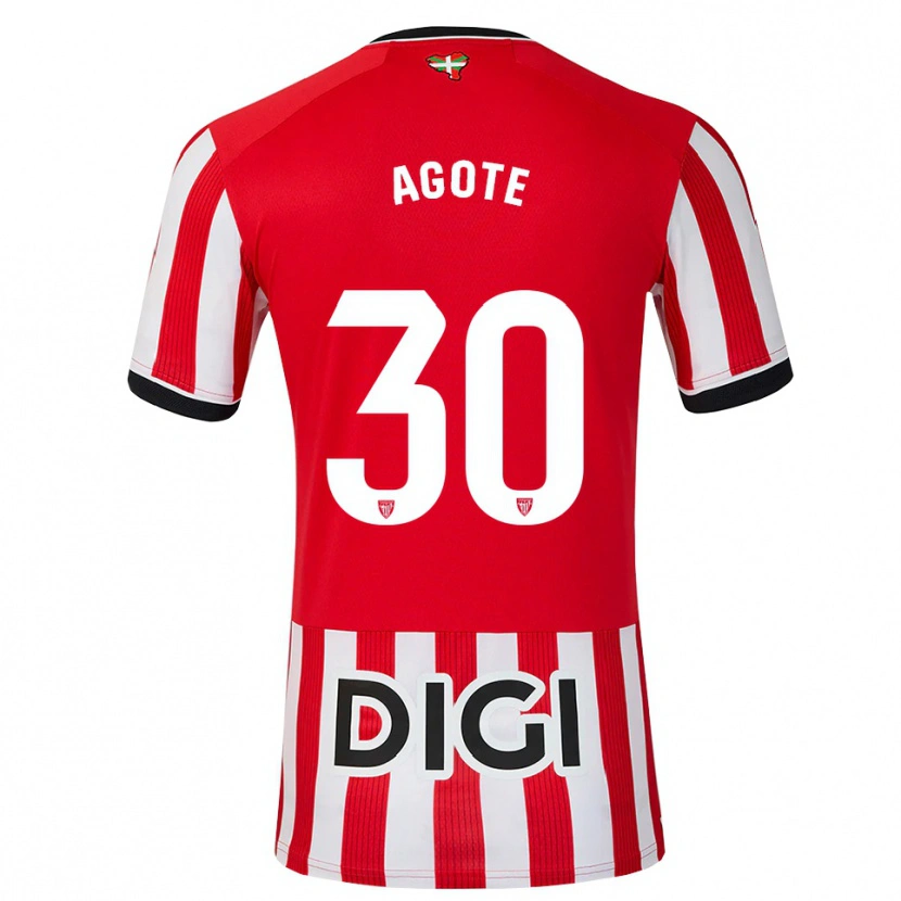 Danxen Män Daniela Agote Aguirre #30 Röd Svart Vit Hemmatröja Matchtröjor 2026/27 Tröjor T-Tröja