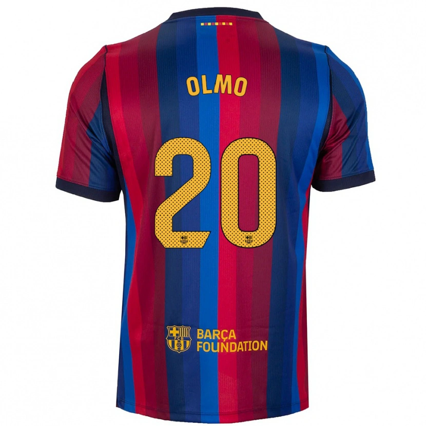Danxen Män Dani Olmo #20 Kunglig Blå Röd Gul Hemmatröja Matchtröjor 2026/27 Tröjor T-Tröja