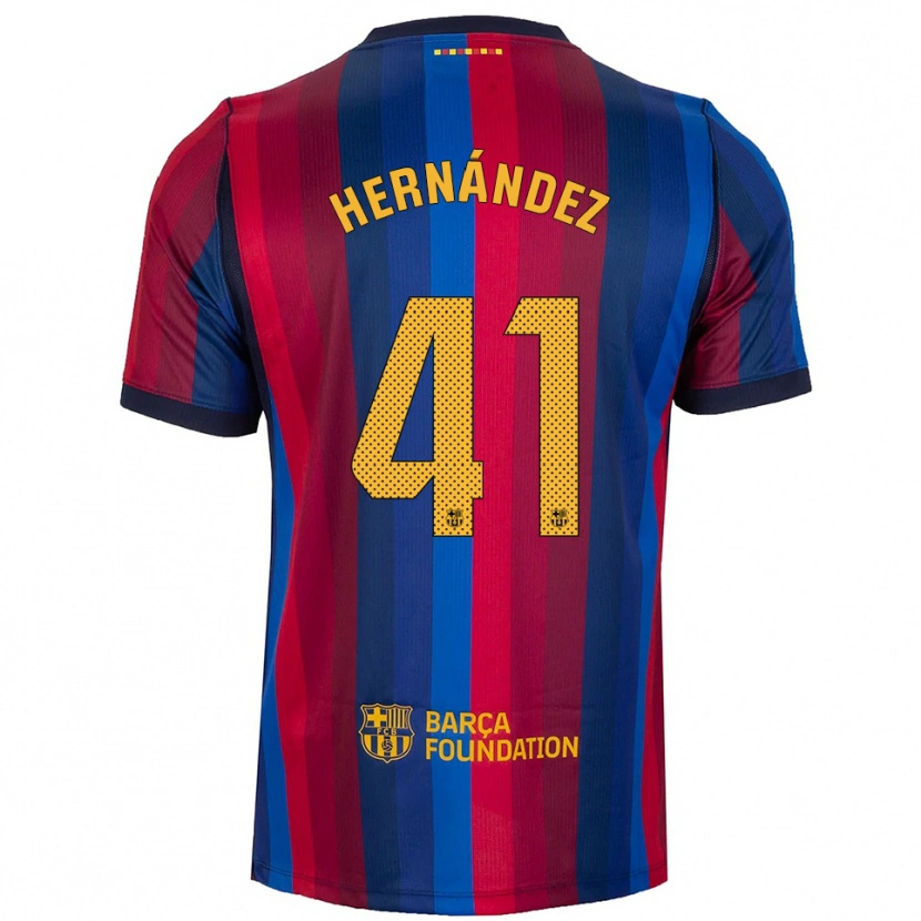 Danxen Män Juan Hernández #41 Kunglig Blå Röd Gul Hemmatröja Matchtröjor 2026/27 Tröjor T-Tröja