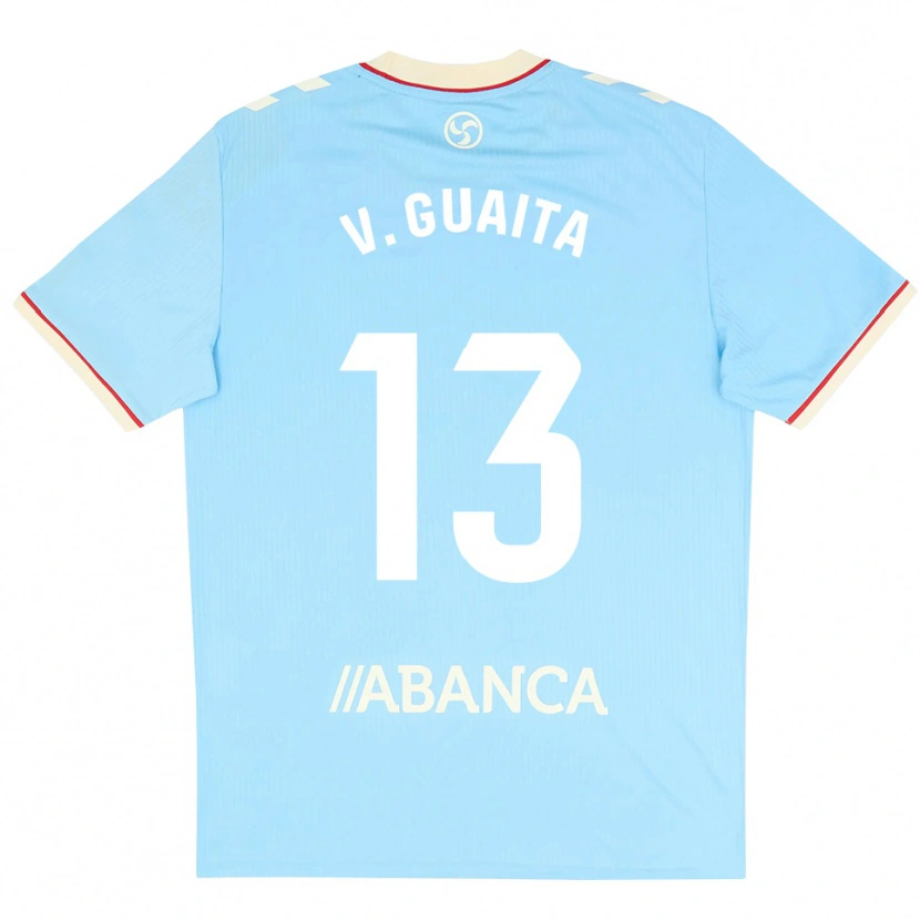 Danxen Män Vicente Guaita #13 Himmelblå Vit Röd Hemmatröja Matchtröjor 2026/27 Tröjor T-Tröja