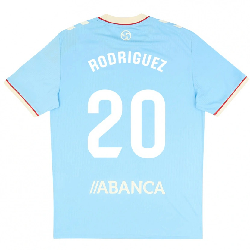 Danxen Män Javi Rodríguez #20 Himmelblå Vit Röd Hemmatröja Matchtröjor 2026/27 Tröjor T-Tröja