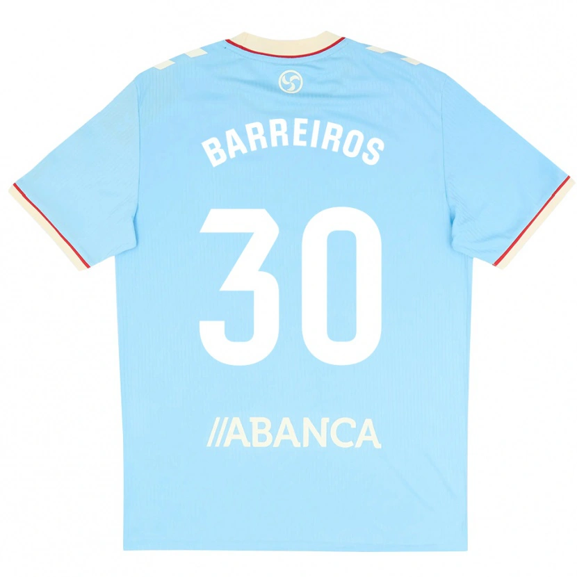 Danxen Män Iago Barreiros #30 Himmelblå Vit Röd Hemmatröja Matchtröjor 2026/27 Tröjor T-Tröja