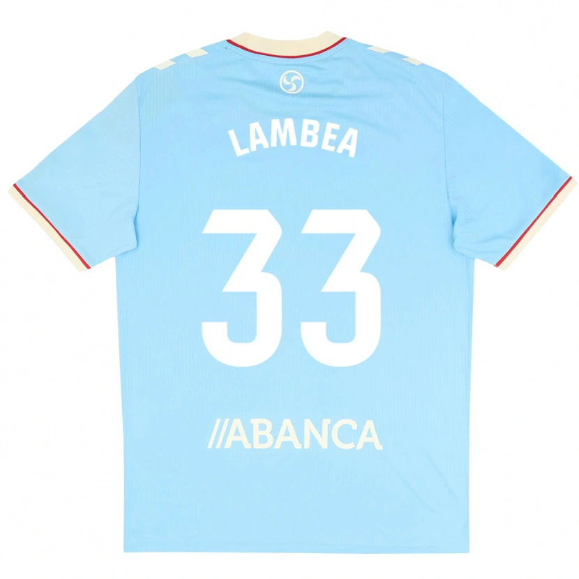 Danxen Män Jorge Lambea #33 Himmelblå Vit Röd Hemmatröja Matchtröjor 2026/27 Tröjor T-Tröja