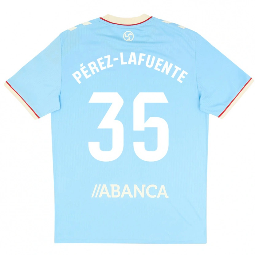 Danxen Män Jorge Pérez-Lafuente #35 Himmelblå Vit Röd Hemmatröja Matchtröjor 2026/27 Tröjor T-Tröja