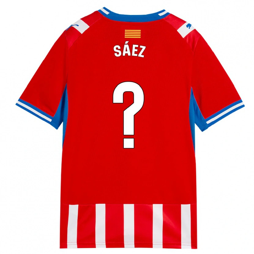 Danxen Män David Sáez #0 Röd Vit Himmelsblå Hemmatröja Matchtröjor 2026/27 Tröjor T-Tröja