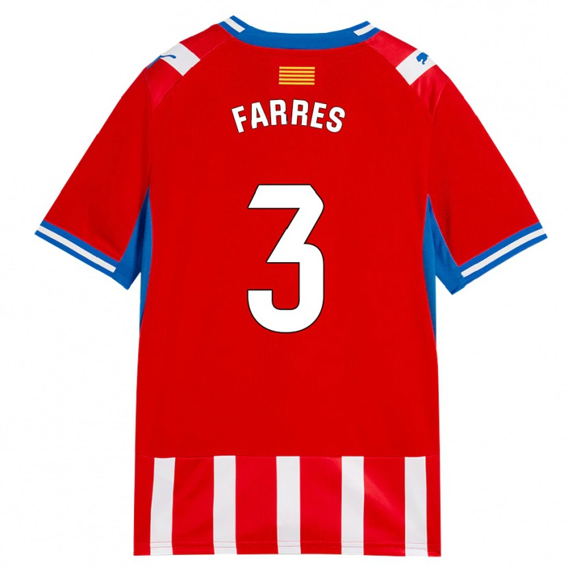 Danxen Män Biel Farrés #3 Röd Vit Himmelsblå Hemmatröja Matchtröjor 2026/27 Tröjor T-Tröja