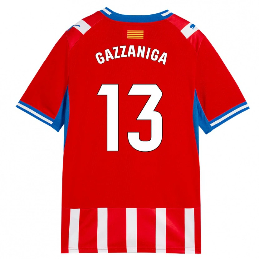 Danxen Män Paulo Gazzaniga #13 Röd Vit Himmelsblå Hemmatröja Matchtröjor 2026/27 Tröjor T-Tröja