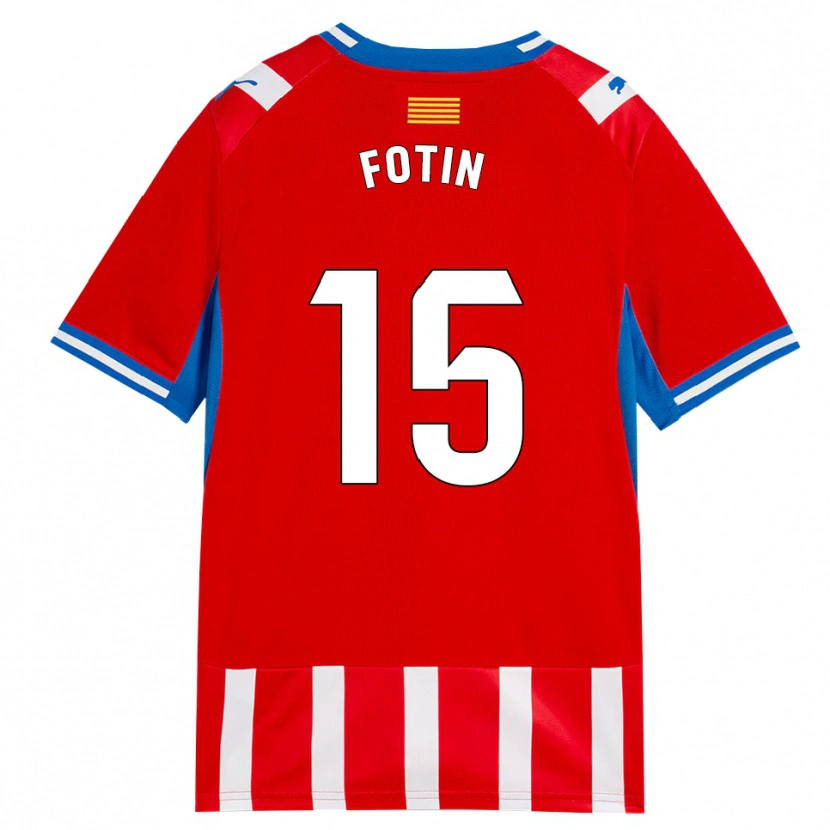 Danxen Män Rareș Fotin #15 Röd Vit Himmelsblå Hemmatröja Matchtröjor 2026/27 Tröjor T-Tröja