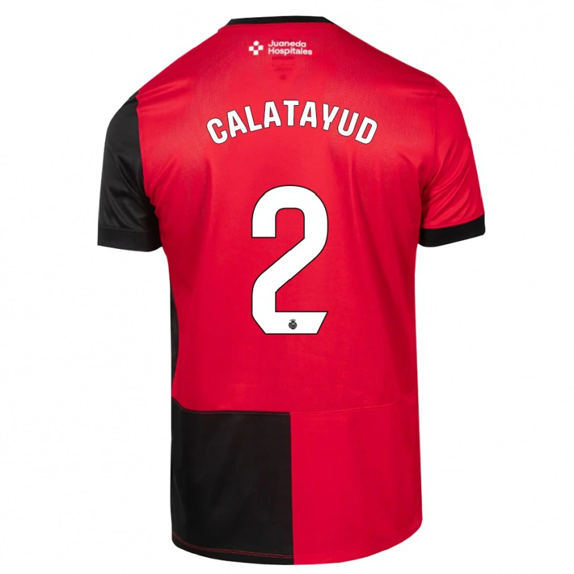 Danxen Män Miguel Calatayud #2 Svart Röd Vit Hemmatröja Matchtröjor 2026/27 Tröjor T-Tröja