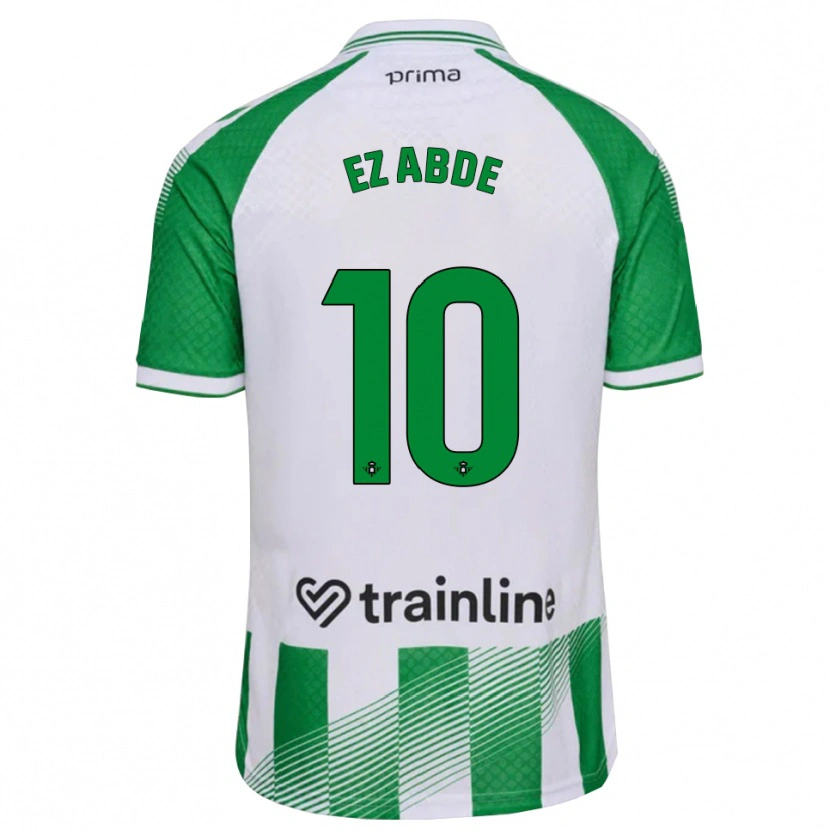 Danxen Män Abde Ezzalzouli #10 Ljusgrön Svart Vit Hemmatröja Matchtröjor 2026/27 Tröjor T-Tröja