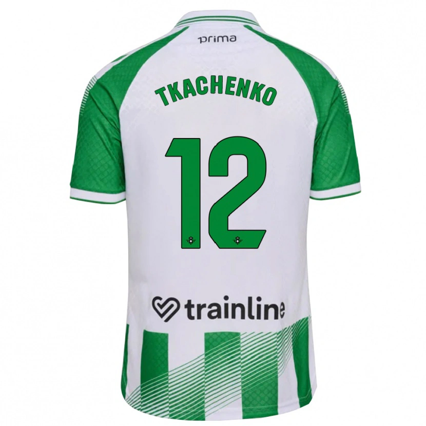 Danxen Män Fedir Tkachenko #12 Ljusgrön Svart Vit Hemmatröja Matchtröjor 2026/27 Tröjor T-Tröja