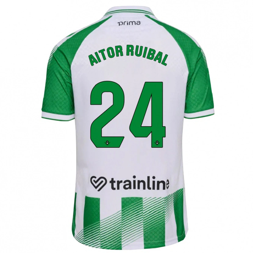 Danxen Män Aitor Ruibal #24 Ljusgrön Svart Vit Hemmatröja Matchtröjor 2026/27 Tröjor T-Tröja