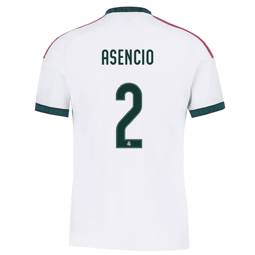 Danxen Män Raúl Asencio #2 Mörkgrön Vit Röd Hemmatröja Matchtröjor 2026/27 Tröjor T-Tröja