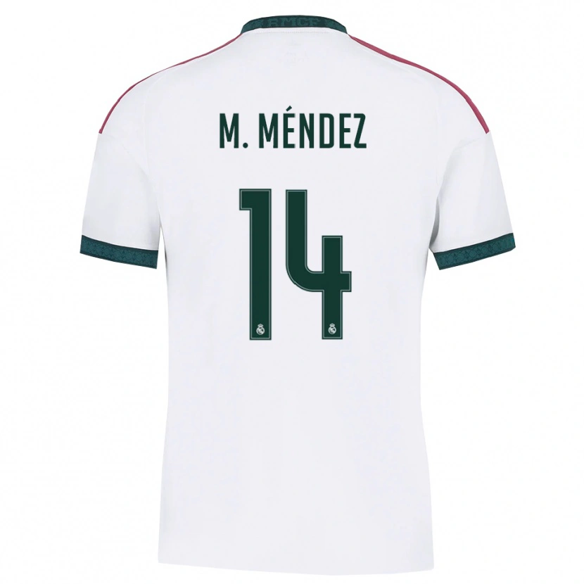 Danxen Män María Méndez #14 Mörkgrön Vit Röd Hemmatröja Matchtröjor 2026/27 Tröjor T-Tröja