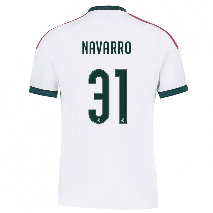 Danxen Män Javi Navarro #31 Mörkgrön Vit Röd Hemmatröja Matchtröjor 2026/27 Tröjor T-Tröja