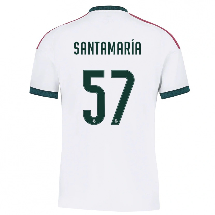 Danxen Män Fran Santamaría #57 Mörkgrön Vit Röd Hemmatröja Matchtröjor 2026/27 Tröjor T-Tröja