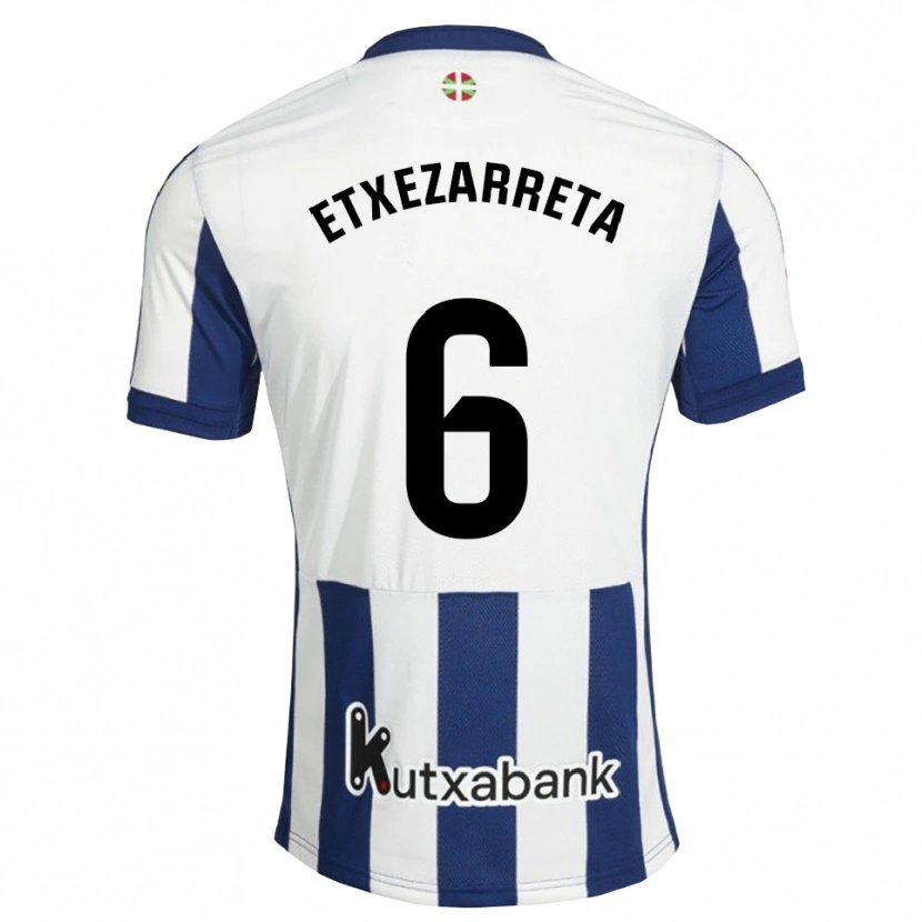 Danxen Män Ane Etxezarreta Aierbe #6 Marinblå Vit Guldbrun Hemmatröja Matchtröjor 2026/27 Tröjor T-Tröja