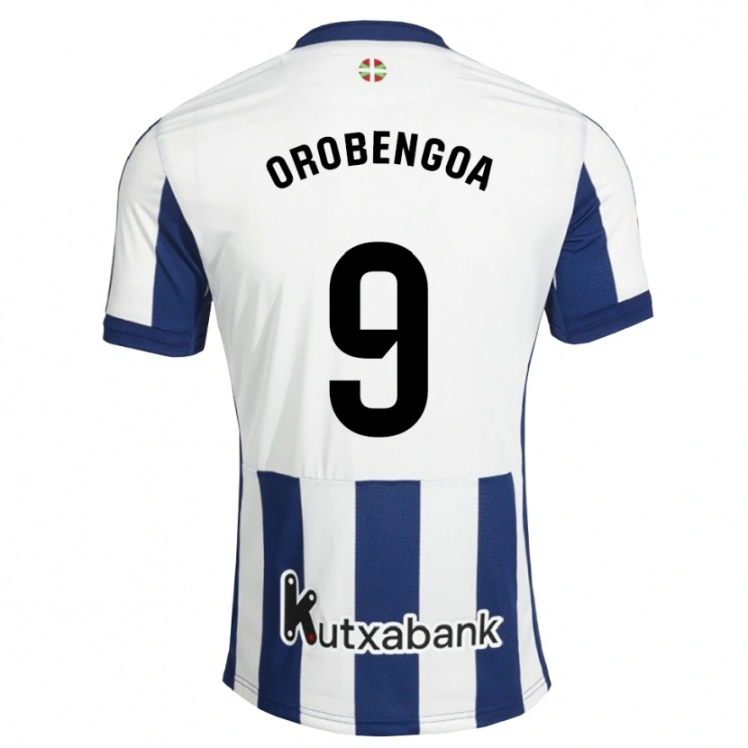Danxen Män Ekain Orobengoa #9 Marinblå Vit Guldbrun Hemmatröja Matchtröjor 2026/27 Tröjor T-Tröja