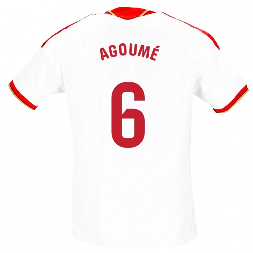 Danxen Män Lucien Agoumé #6 Vit Röd Hemmatröja Matchtröjor 2026/27 Tröjor T-Tröja