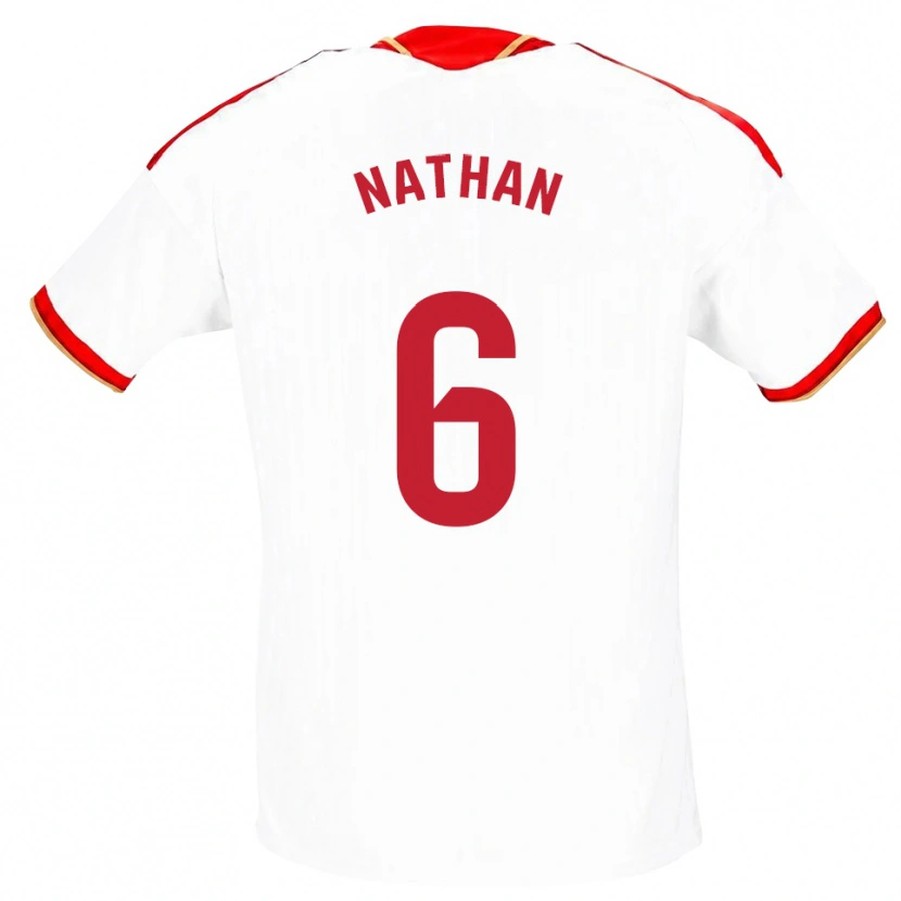 Danxen Män Nathan Sánchez #6 Vit Röd Hemmatröja Matchtröjor 2026/27 Tröjor T-Tröja