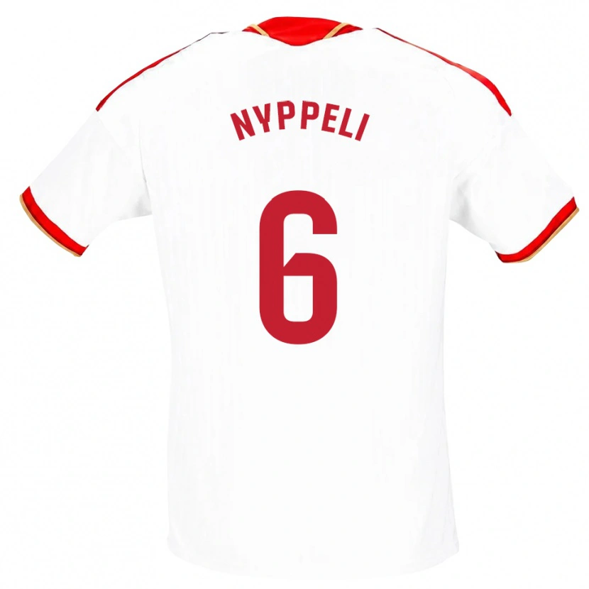 Danxen Män Ramón Nyppeli #6 Vit Röd Hemmatröja Matchtröjor 2026/27 Tröjor T-Tröja