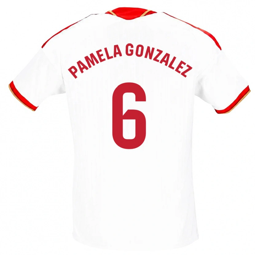 Danxen Män Cinthia Pamela González Medina #6 Vit Röd Hemmatröja Matchtröjor 2026/27 Tröjor T-Tröja