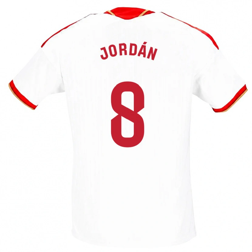 Danxen Män Joan Jordán #8 Vit Röd Hemmatröja Matchtröjor 2026/27 Tröjor T-Tröja