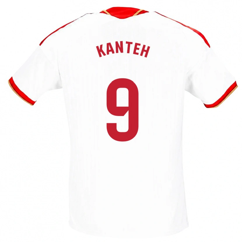 Danxen Män Fatoumata Kanteh I Cham #9 Vit Röd Hemmatröja Matchtröjor 2026/27 Tröjor T-Tröja