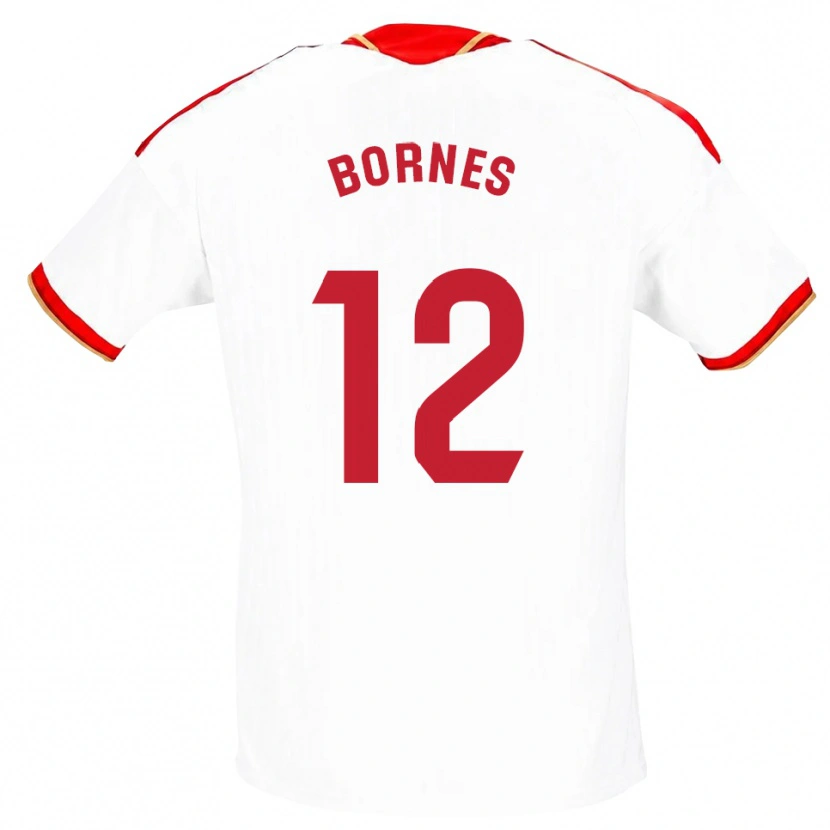 Danxen Män Pedro Bornes #12 Vit Röd Hemmatröja Matchtröjor 2026/27 Tröjor T-Tröja