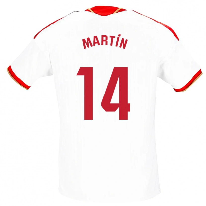 Danxen Män Nazaret Martín #14 Vit Röd Hemmatröja Matchtröjor 2026/27 Tröjor T-Tröja