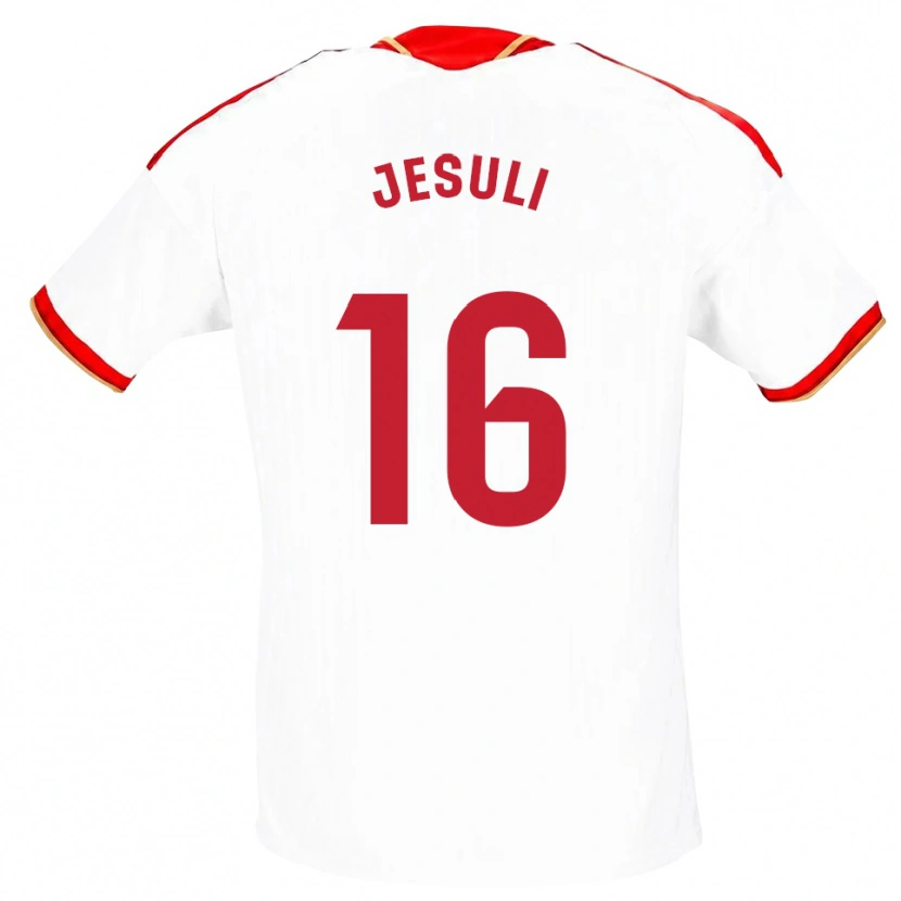 Danxen Män Jesuli #16 Vit Röd Hemmatröja Matchtröjor 2026/27 Tröjor T-Tröja