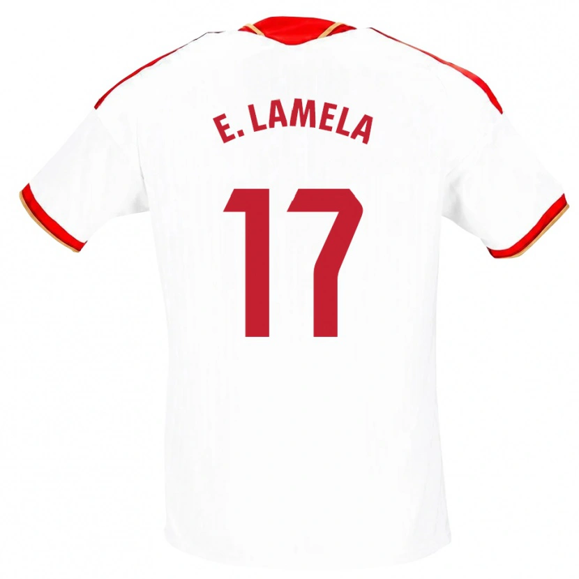 Danxen Män Erik Lamela #17 Vit Röd Hemmatröja Matchtröjor 2026/27 Tröjor T-Tröja