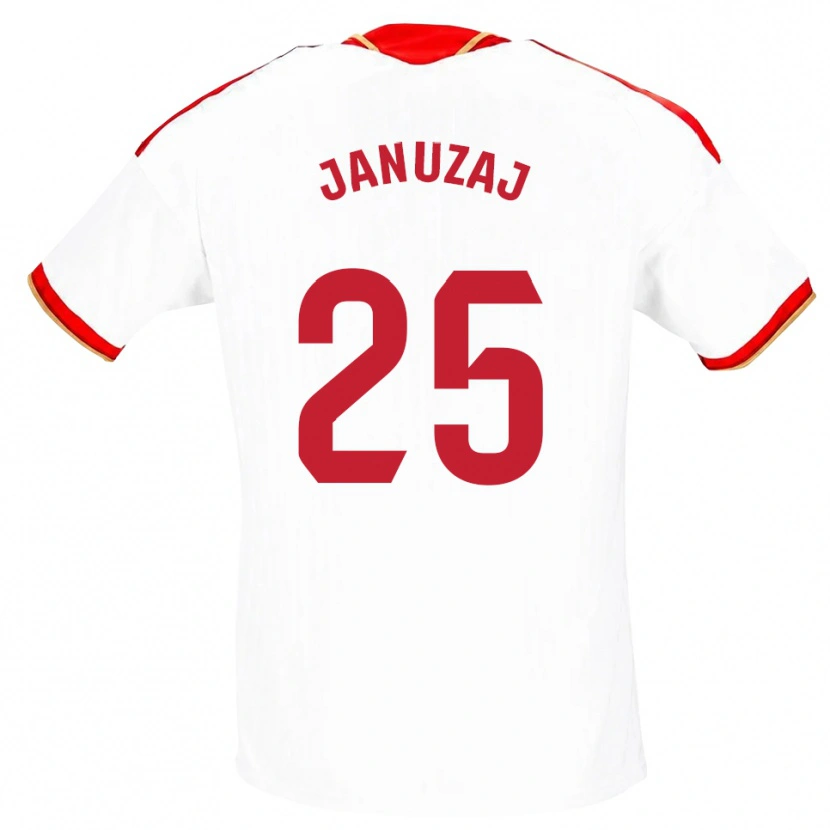 Danxen Män Adnan Januzaj #25 Vit Röd Hemmatröja Matchtröjor 2026/27 Tröjor T-Tröja