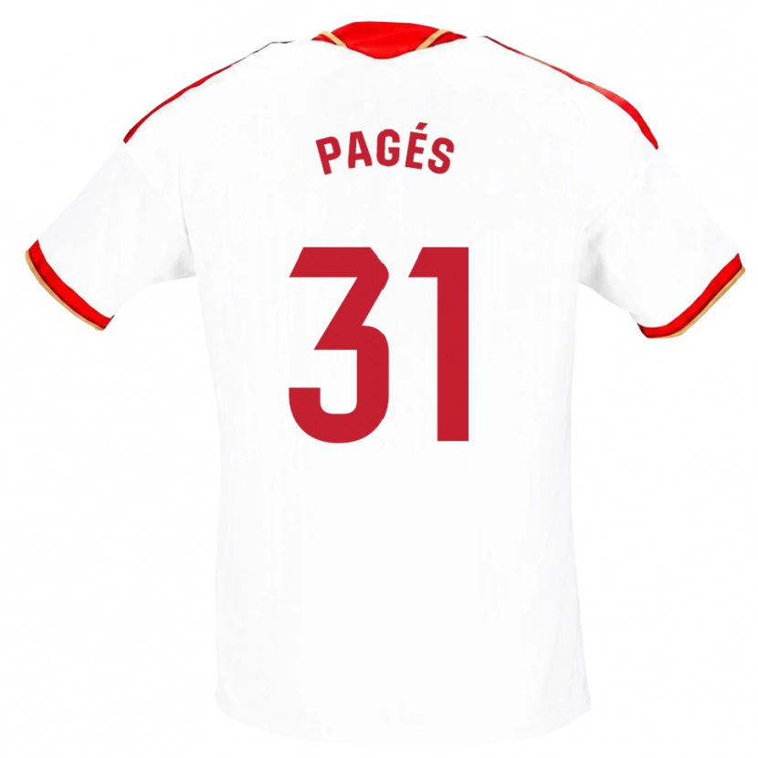 Danxen Män Lukas Pagés #31 Vit Röd Hemmatröja Matchtröjor 2026/27 Tröjor T-Tröja