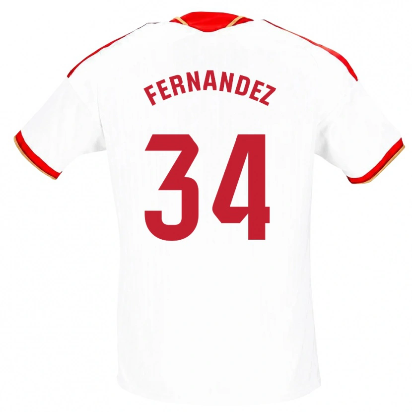 Danxen Män Marc Fernández #34 Vit Röd Hemmatröja Matchtröjor 2026/27 Tröjor T-Tröja