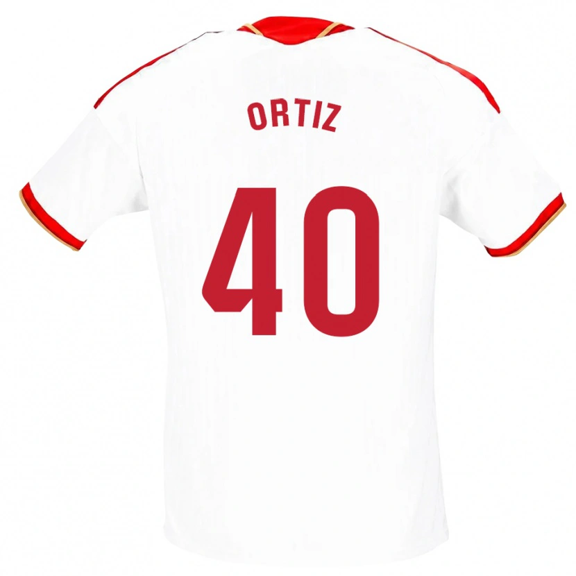Danxen Män Hugo Ortiz #40 Vit Röd Hemmatröja Matchtröjor 2026/27 Tröjor T-Tröja
